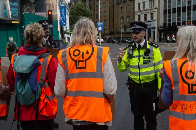 Police impose a section 12 restriction on Just Stop Oil protestors on Kennington Road
