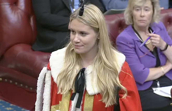 Charlotte Owen took her seat in the House of Lords on Monday afternoon