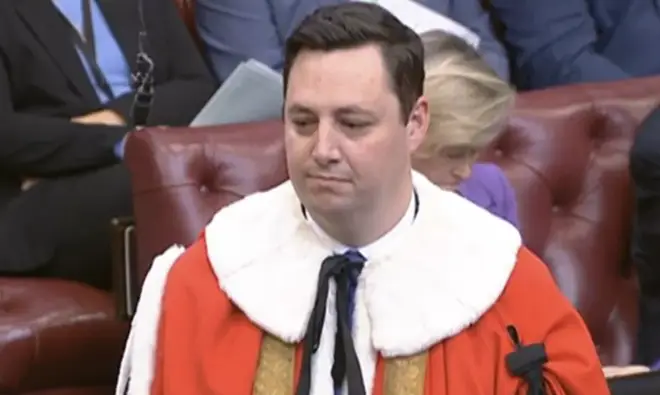 Tees Valley mayor Ben Houchen was also introduced into the Lords today