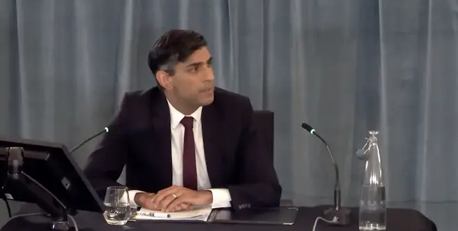 Rishi Sunak at the Infected Blood Inquiry today