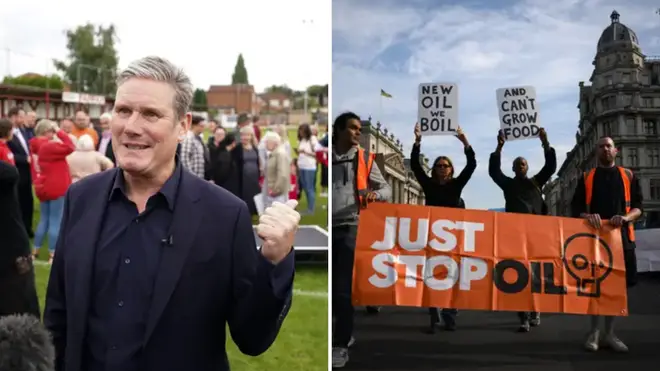 Activist Larch Maxey was taped saying that a wave of action outside Parliament had influenced Labour to declare its opposition to new North Sea gas and oil