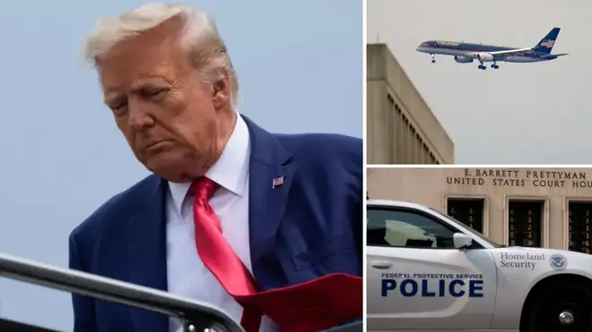 Former US President Donald Trump has arrived at a Washington DC courthouse to answer charges relating to the riot at the US Capitol building and interference in the 2020 election