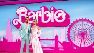 Ryan Gosling and Margot Robbie at the European premiere of Barbie
