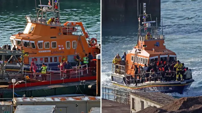 A group of people thought to be migrants brought in to Dover