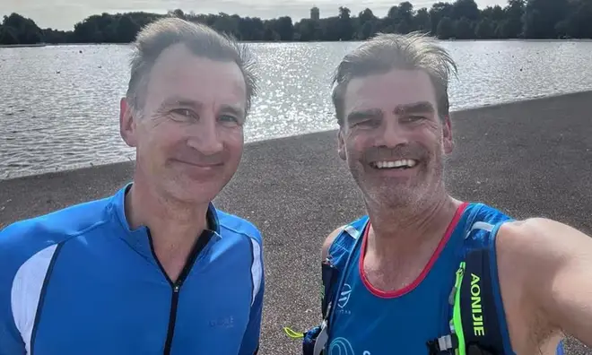 Jeremy Hunt and his brother Charlie ran the marathon last year