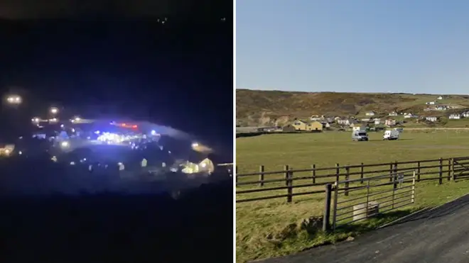 The crash took place at the Newgale campsite in Pembrokeshire