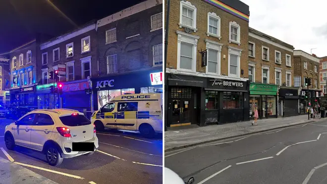 The stabbing happened near the Two Brewers in Clapham