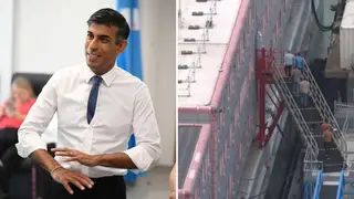 Rishi Sunak has defended the use of the Bibby Stockholm barge