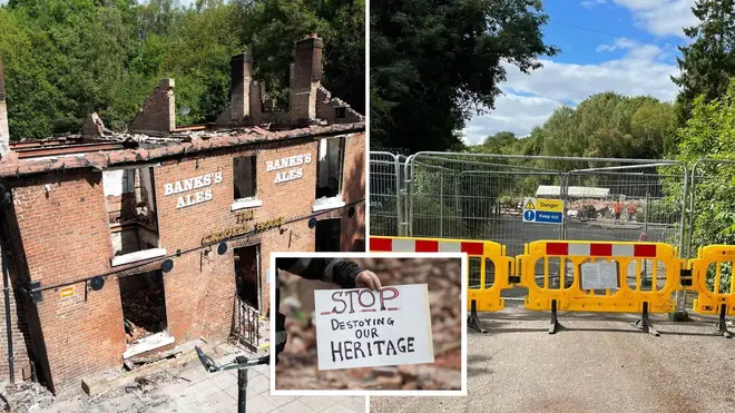 Fans of the destroyed Crooked House pub in Dudley have been fenced off from visiting where it stood - as a council was ordered to keep them away for health and safety.