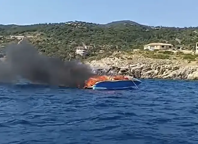 Greek authorities confirmed that the vessel sank completely after the footage was filmed.