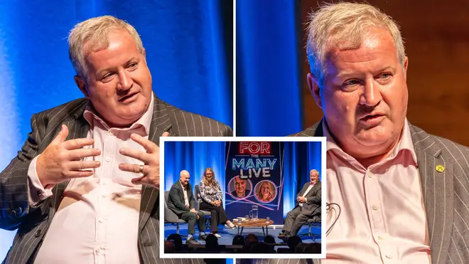 SNP MP Ian Blackford speaks to Iain Dale and Jacqui Smith at Edinburgh Fringe