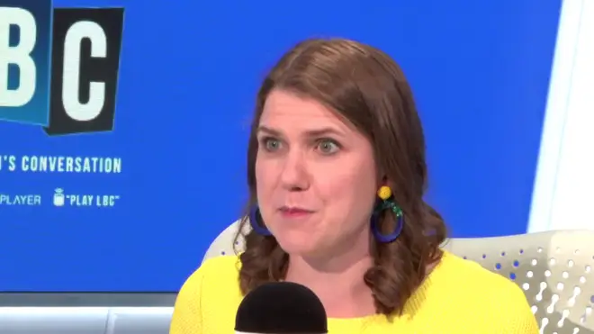 Jo Swinson told LBC she would not go into coalition with a Conservative Party under either Boris Johnson or Jeremy Hunt
