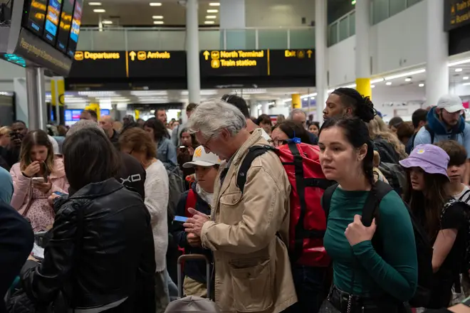 On Monday all flights to and from the UK were reported to be affected and delays could last for days.