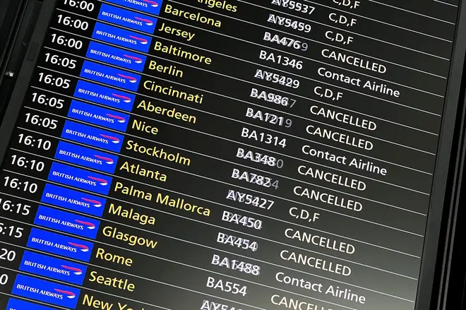 A raft of flights have been scrapped