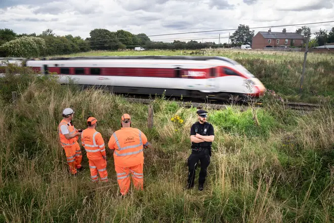 The officer was struck by a train at Balderton
