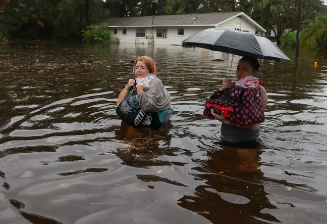 Residents have been told to 'hunker down'.