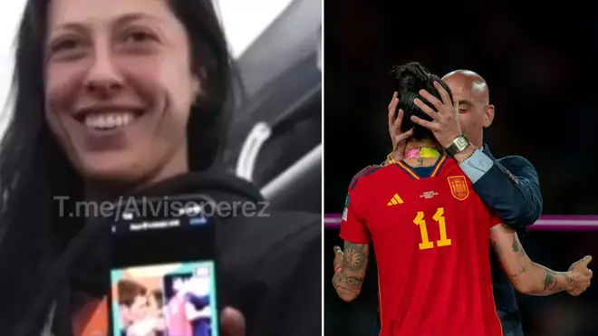 Footage emerged of Spanish players laughing at the Rubiales kiss incident