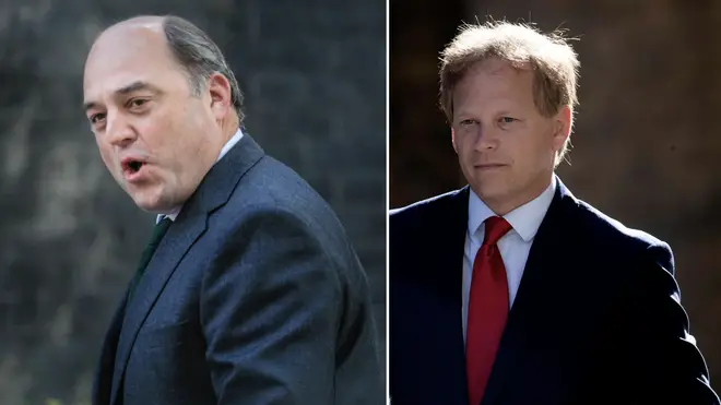 Grant Shapps [right] replaces Ben Wallace [left].