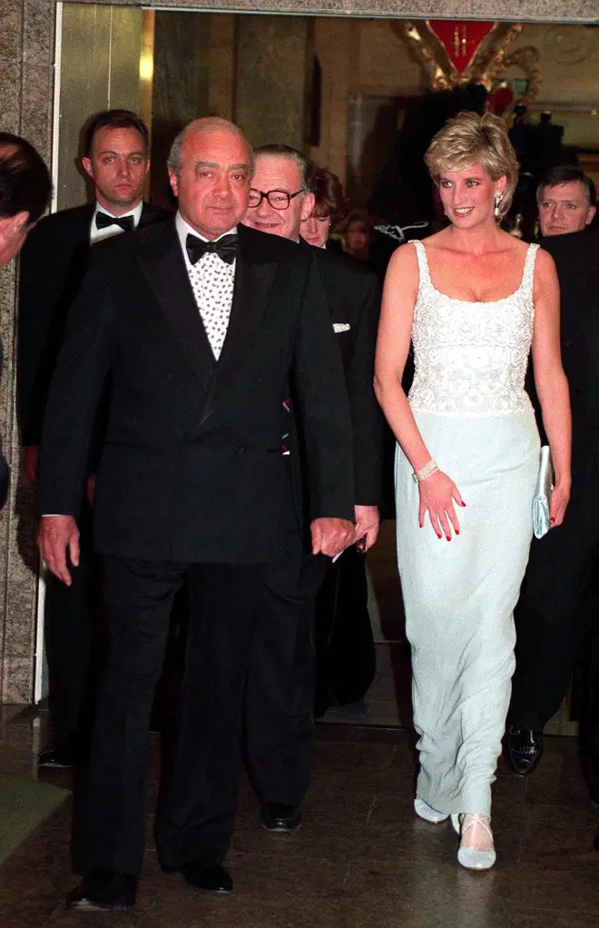 Princess Diana with Mohammed Al Fayed