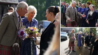 Charles and Camilla travelled to Crathie Kirk to commemorate the life and service of the former monarch