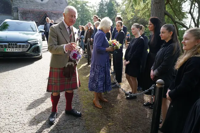he King and Queen today attended a special service in memory of The Queen