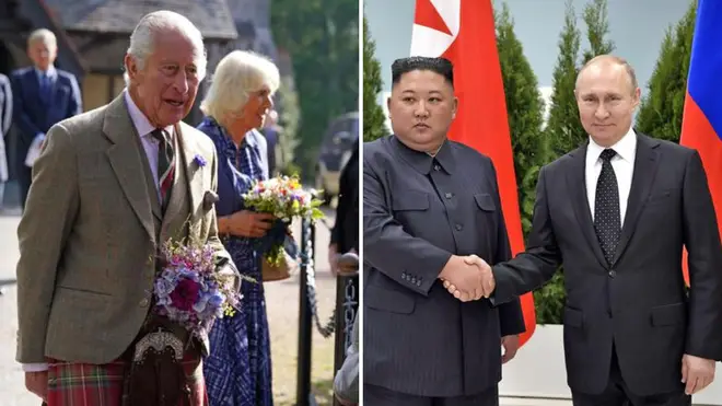 King Charles has sent good wishes to Kim Jong-un as he prepares to meet Putin