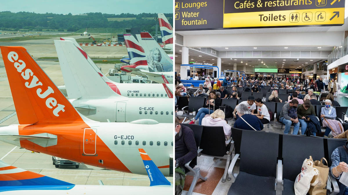 Travel chaos at Gatwick airport as dozens of flights diverted due to air traffic control…