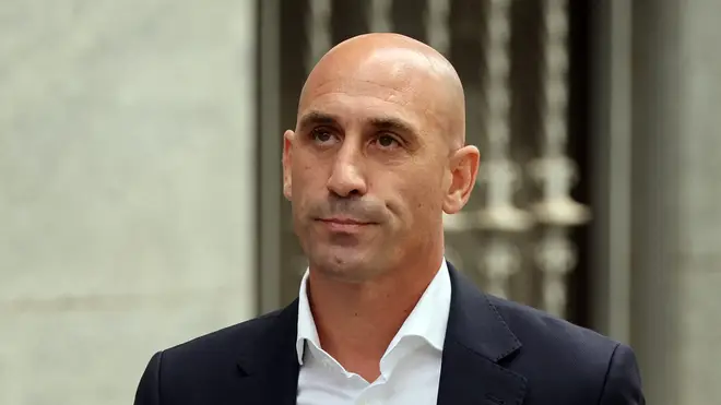 Rubiales outside court