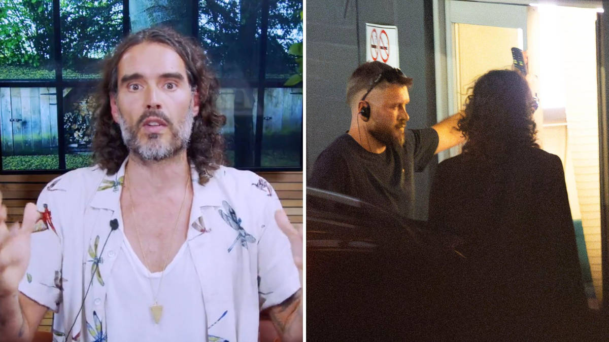Russell Brand arrives to cheers at sold-out gig following 'very serious' sexual misconduct allegations he denies