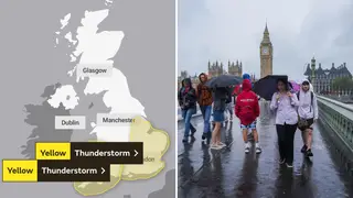 Britain faces thunderstorms as new warnings were issued