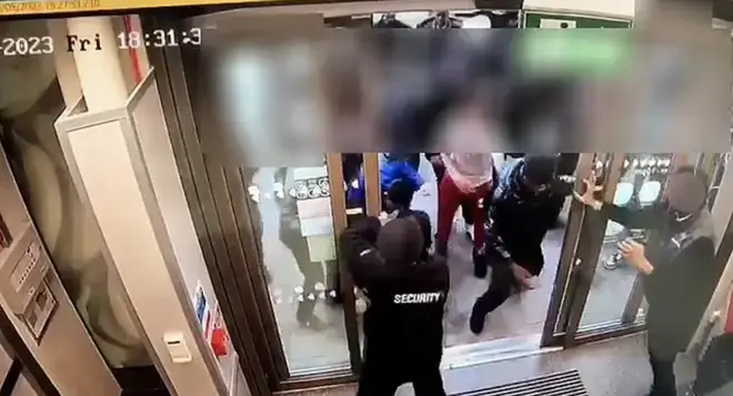 A gang tries to break into a Co-op