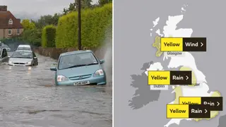 Met Office issue yellow weather warnings for heavy rain and floods