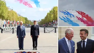 Charles was welcomed to France by Macron