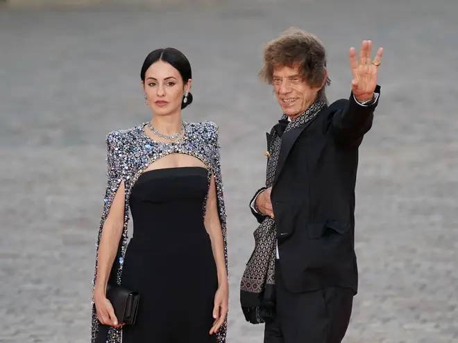 Mick Jagger and Melanie Hamrick arrived for the lavish banquet.