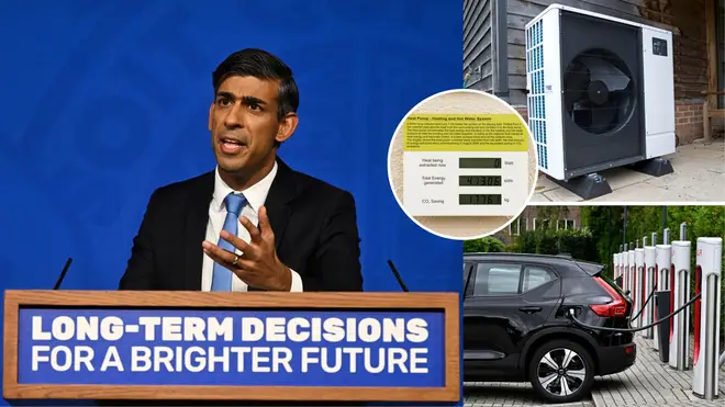 Rishi Sunak announced delays to the net zero targets to cut 'unacceptable costs' for families.