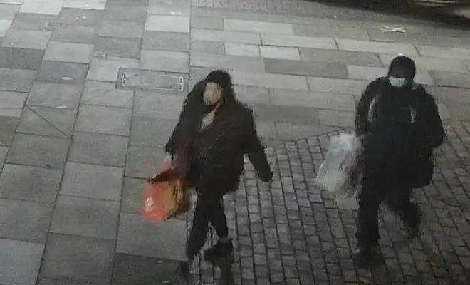 CCTV of Marten and Gordon on the run in London