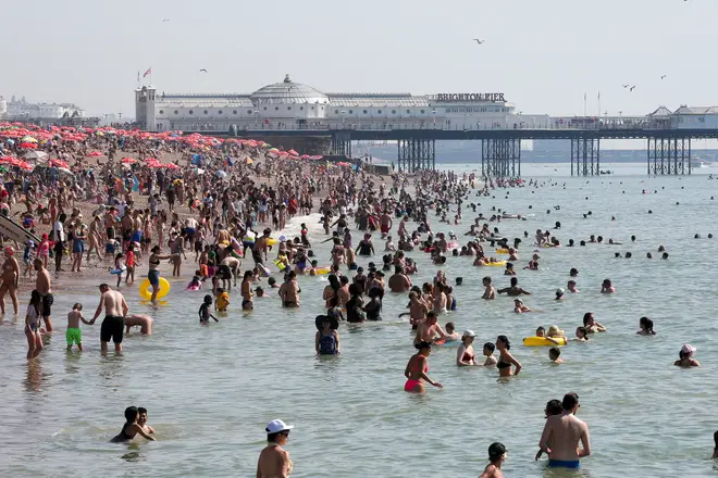 Brits in the sea during September's early heatwave
