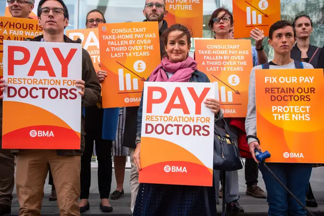 Consultants and junior doctors on strike