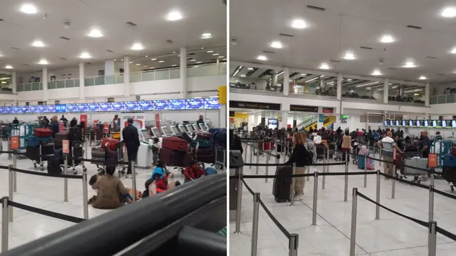 Thousands of people are stranded at Gatwick