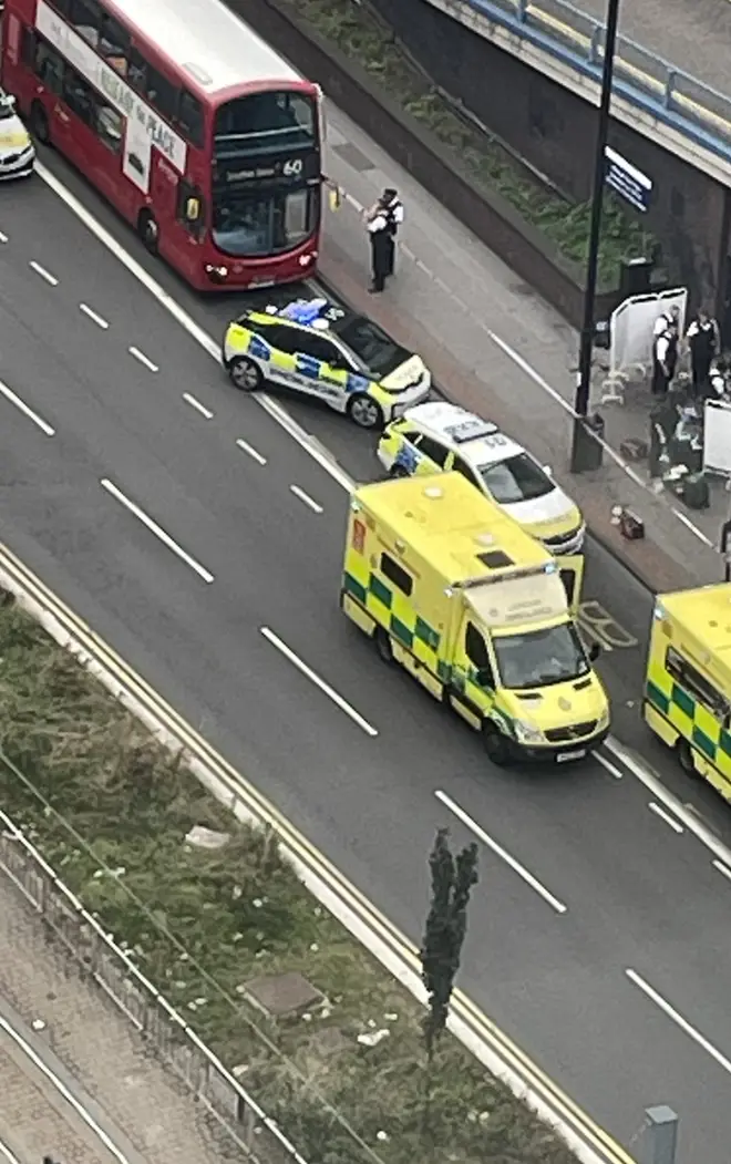 The girl died at the scene in Croydon