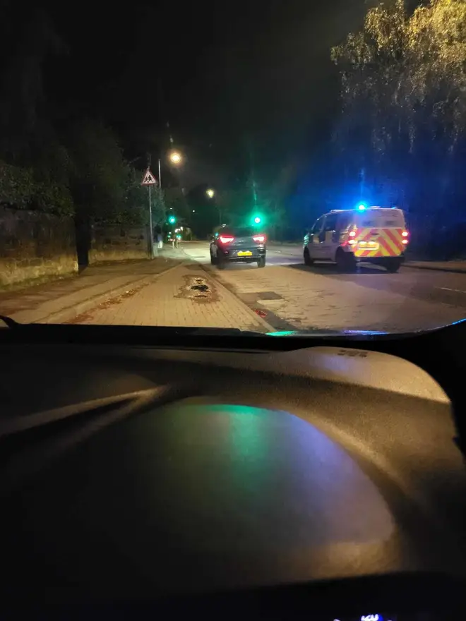 The six-month-old car "would not stop or slow down even driving up hills", said Mr Morrison, who eventually dialled 999 and  waited until blue lights appeared in his rear view mirror.
