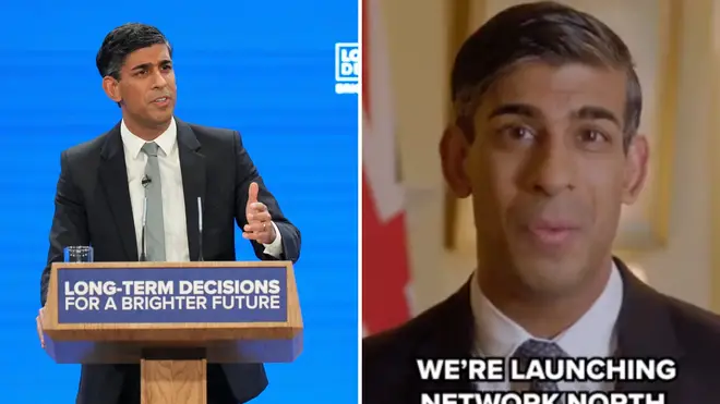 Rishi Sunak filmed video of his HS2 announcement in Downing Street ahead of Tory conference