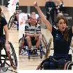 Kate celebrates during game of wheelchair rugby bur was "worried about her finger"
