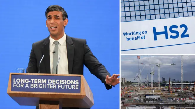 Rishi Sunak said on Wednesday that HS2 will reach Euston in central London
