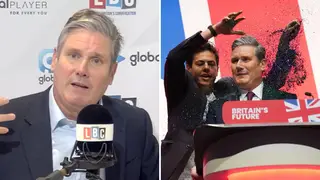 Starmer was glitter-bombed at the start of his speech on Tuesday