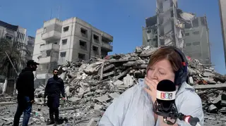 Distraught caller on Israel-Gaza conflict.