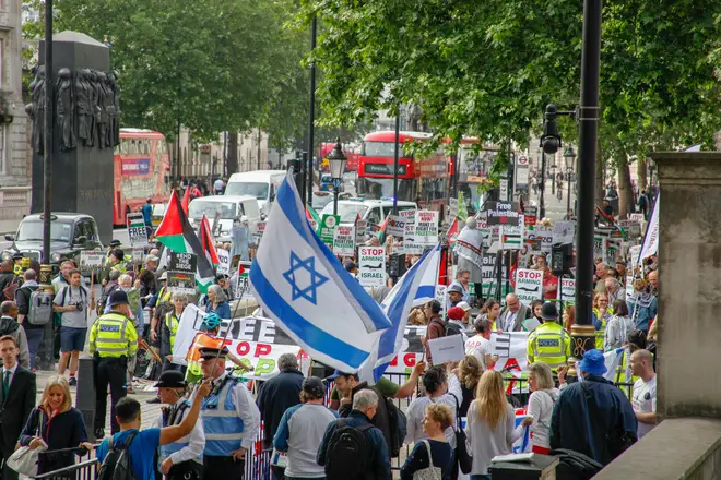 Thousands of Londoners protested to show support for Palestine on Monday