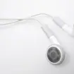 A pair of earbuds