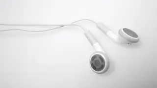 A pair of earbuds
