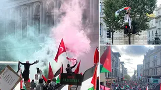 Scenes from the London pro-Palestine march on Saturday